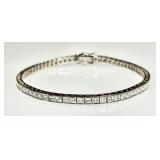 Sterling silver tennis bracelet with CZs
