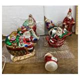 6 glass Christmas ornaments