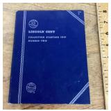 Lincoln cent collector book with contents