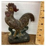 Cast iron rooster doorstop