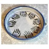 Signed Mel Cornshucker Cherokee pottery dish