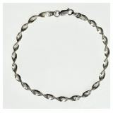 Sterling silver twisted bracelet