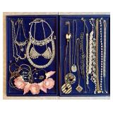 Costume jewelry necklaces group
