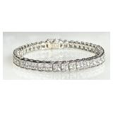 Sterling silver bracelet with clear stones