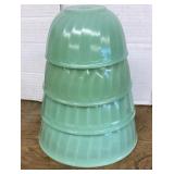 Fire-King jadeite mixing bowl set
