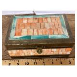 Brass and mother of pearl box