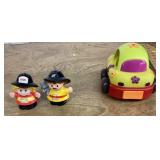 2 Fisher-Price Little People and friction car