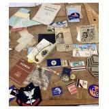 Ephemera, matchbooks, patches --military