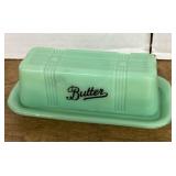Jadeite butter dish