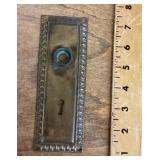 Brass door knob back plate