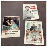 3 motivational WW2 posters 28x30