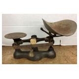 Antique cast iron balance scale