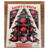 Box of Shiny Brite ornaments