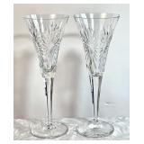 Pair of Waterford toasting flutes