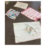 4 baby quilts and pieces
