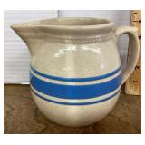 Weller Pottery blue band cream pitcher