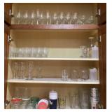 Contents of upper cabinets
