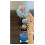 4 small desktop world globes