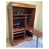 Computer desk cabinet and contents