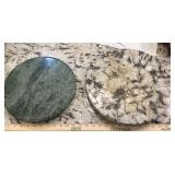 2 marble lazy susans