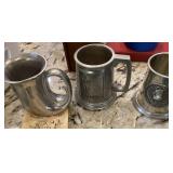 10 pewter tankards