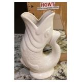 Island Pottery gurgle fish jug