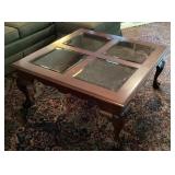 Glass top coffee table