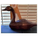 Carved wood duck