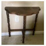 Half round foyer table