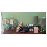 Lamps, etc. on top of dresser