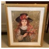 23x28 Edna Hibel signed art with COA