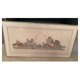21x40 signed John Pils St. Louis print