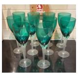 10 hand blown glasses