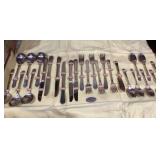 Rogers silverplate flatware with storage case