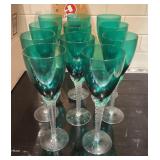 11 hand blown goblets