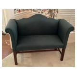 Camelback love seat