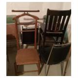 Assorted chairs and valet