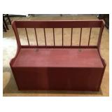 Wood storage bench