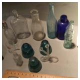 Glass bottles and insulators