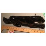 Vintage ceramic black panther figure