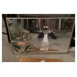 Vintage flamingo mirror