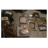 Framed wall art and mirrors