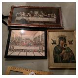 3 framed religious art