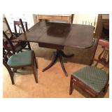 Drop leaf dining table & 4 chairs