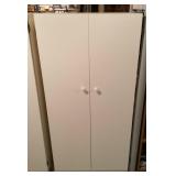 2-door white storage cabinet