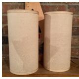 Pair of vintage cylinder lampshades