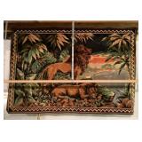 Lion tapestry --48" wide