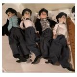 4 Charlie Chaplin dolls