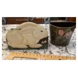 Hand painted metal home decor