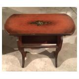 Vintage side table with book rack